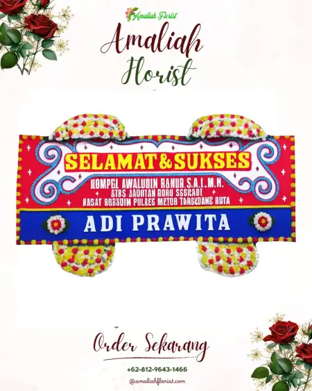 Papan Bunga Ucapan Selamat Bendahara